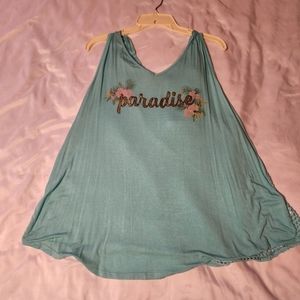 Aqua hooded "paradise" tank with mesh back